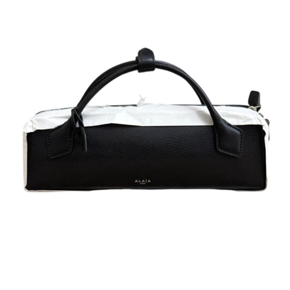 Alaïa  Teckel Leather Baguette Clutch Black New